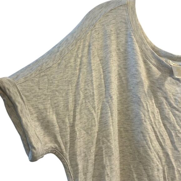 Matty M Women's XL Gray Short Sleeve Hi-Lo Casual Top - Picture 4 of 15